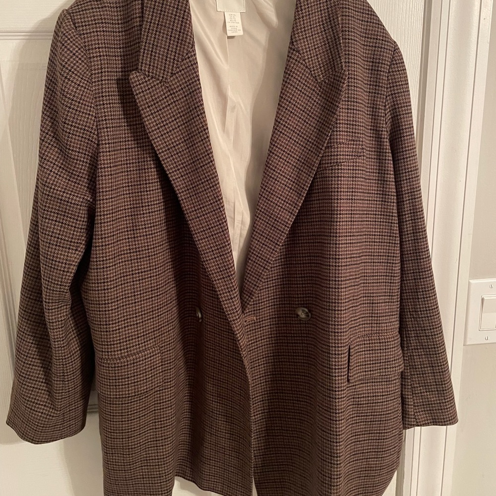Brown Plaid Blazer
